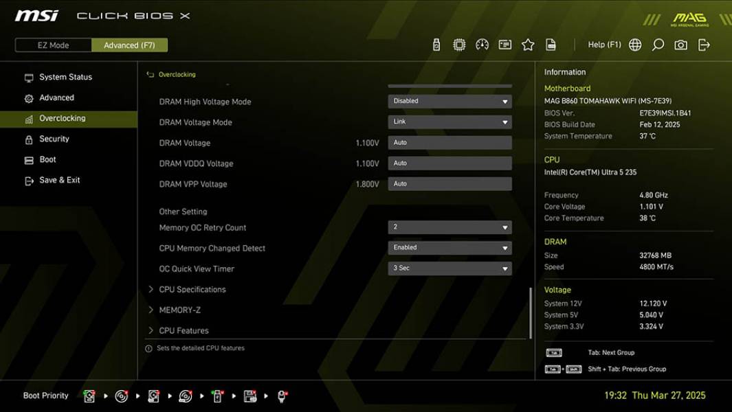 MSI MAG B860 TOMAHAWK WIFI-5